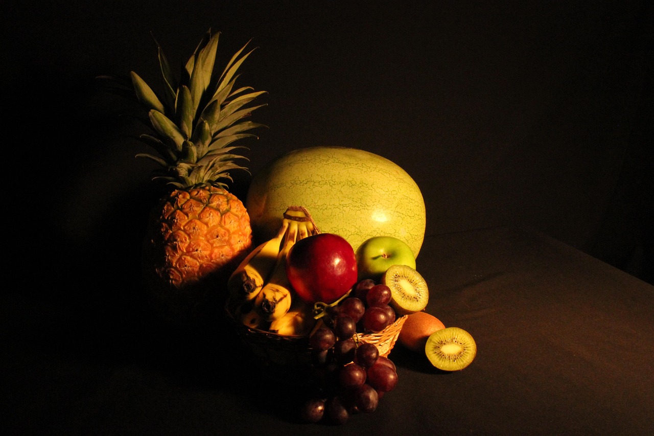 still life of an arrangement of fruit